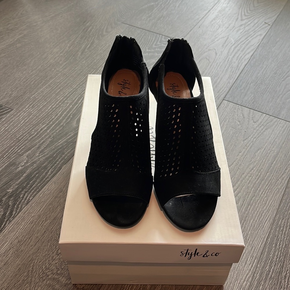 Style & Co. Womens HELAINE Open Toe D-orsay Pumps